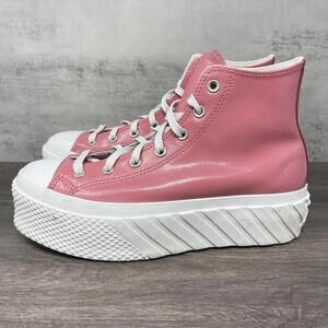 Converse Shoes Womens 10.5 Lift 2x Chuck Taylor All Star Pink Sneakers Platform